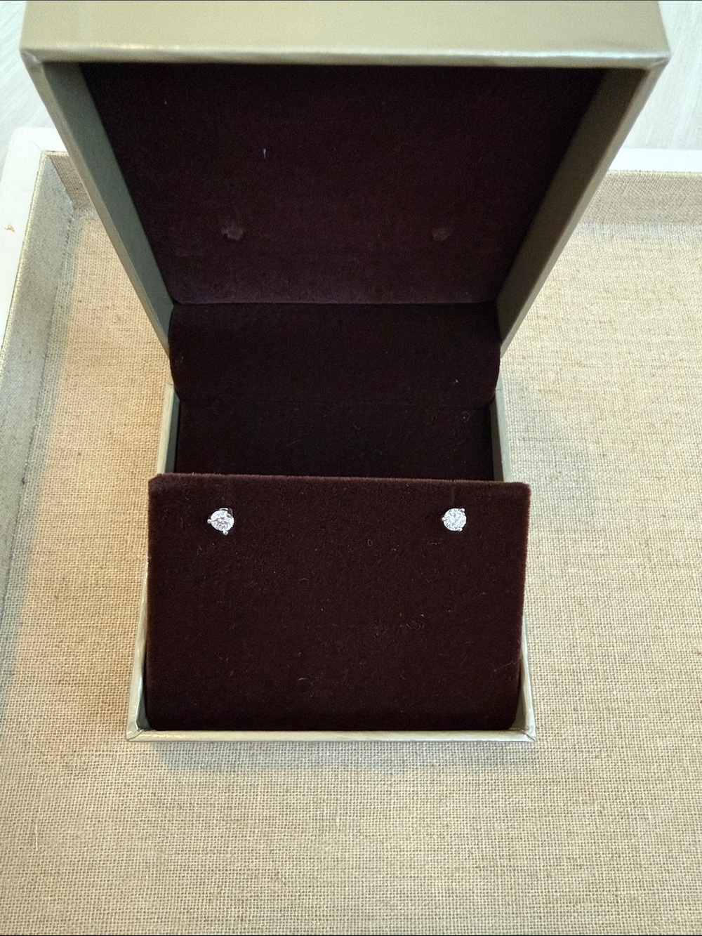Nordstrom Silver-Tone Clear Crystal Stud Earrings